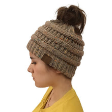 Load image into Gallery viewer, Winter Warm Ponytail Beanie