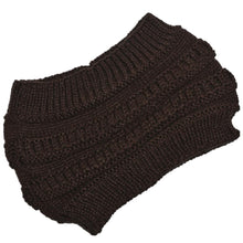 Load image into Gallery viewer, Large Opening Winter Knitted Ponytail Beanie
