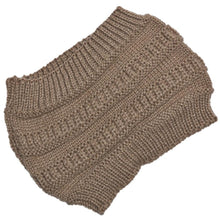 Load image into Gallery viewer, Large Opening Winter Knitted Ponytail Beanie