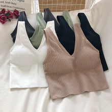 Load image into Gallery viewer, Sexy 2 In one Push Up Sports Bra Tube Top