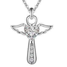 Load image into Gallery viewer, CZ Crystal Cross Pendant &amp; Necklace
