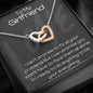 To My Girlfriend Two Hearts Necklace, Gift for Girlfriend, Gift for Her, Anniversary Gift, Birthday Gift for Her, Love Necklace, I Love You