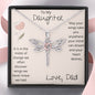 To My Daughter Dragonfly Necklace From Dad